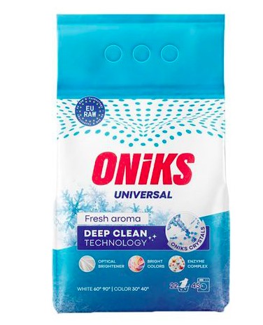 Oniks порошок пральний 2,25кг безфосфатний Universal Fresh aroma